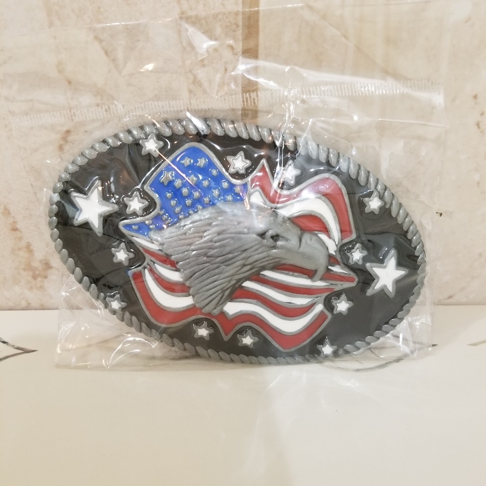 American Flag/Eagle Belt Buckle - Picture 7 of 7